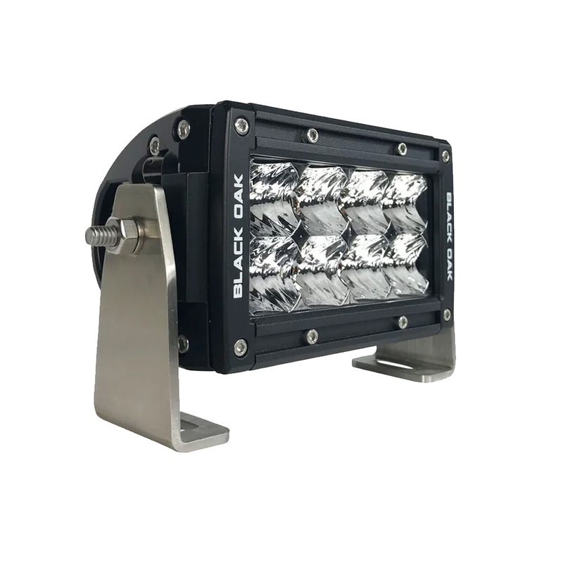 Black Oak Pro Series Double Row Flood 4 Light Bar – Black – 4F-D5OS