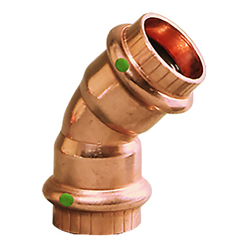 Viega ProPress 1-1/2 – 45 Degree Copper Elbow – Double Press Connection – Smart Connect Technology – 77038
