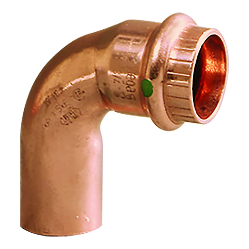 Viega ProPress 1-1/2 – 90 Degree Copper Elbow – Street/Press Connection – Smart Connect Technology – 77067