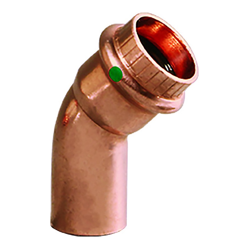 Viega ProPress 1-1/4 – 45 Degree Copper Elbow – Street/Press Connection – Smart Connect Technology – 77063