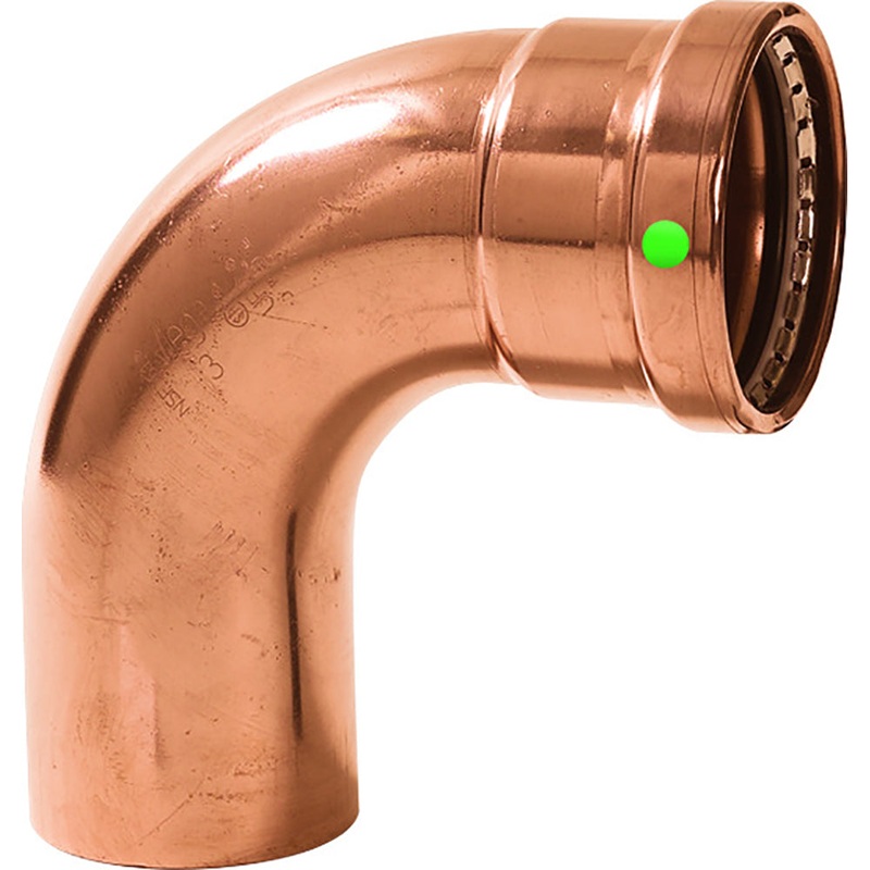 Viega ProPress XL 2-1/2 – 90 Degree Copper Elbow – Street/Press Connection – Smart Connect Technology – 20638