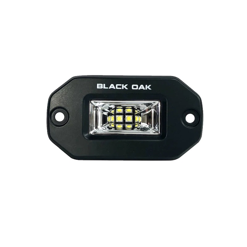 Black Oak Pro Series 2 Flush Mounted Scene Light – Black – 2FSLB-S