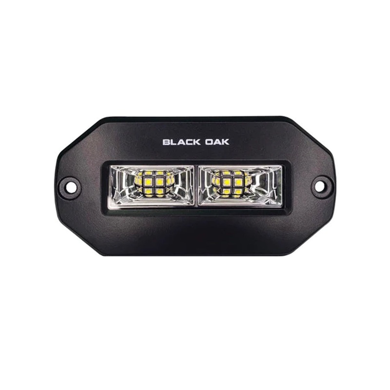 Black Oak Pro Series 4 Flush Mount Spreader Light – Black Housing – 4BFMSL-S