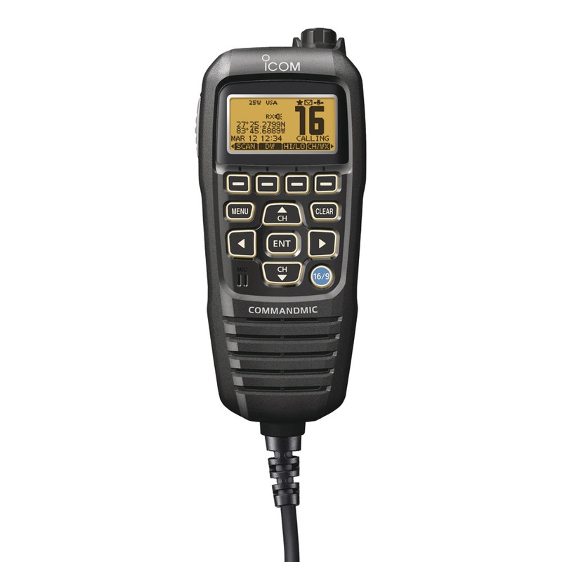Icom HM195 CommandMic IV w/Yellow BlackLit LCD – Black -HM195B 41 EXP