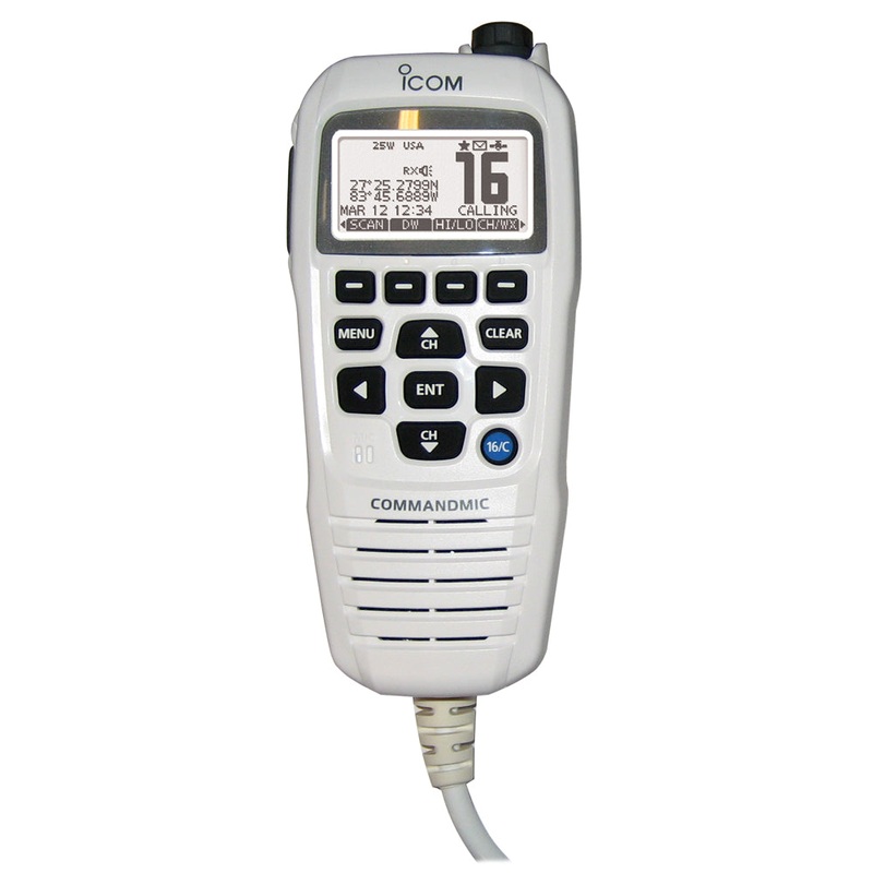 Icom HM195 CommandMic IV with White BlackLit LCD – Super White – HM195GW 62 EXP