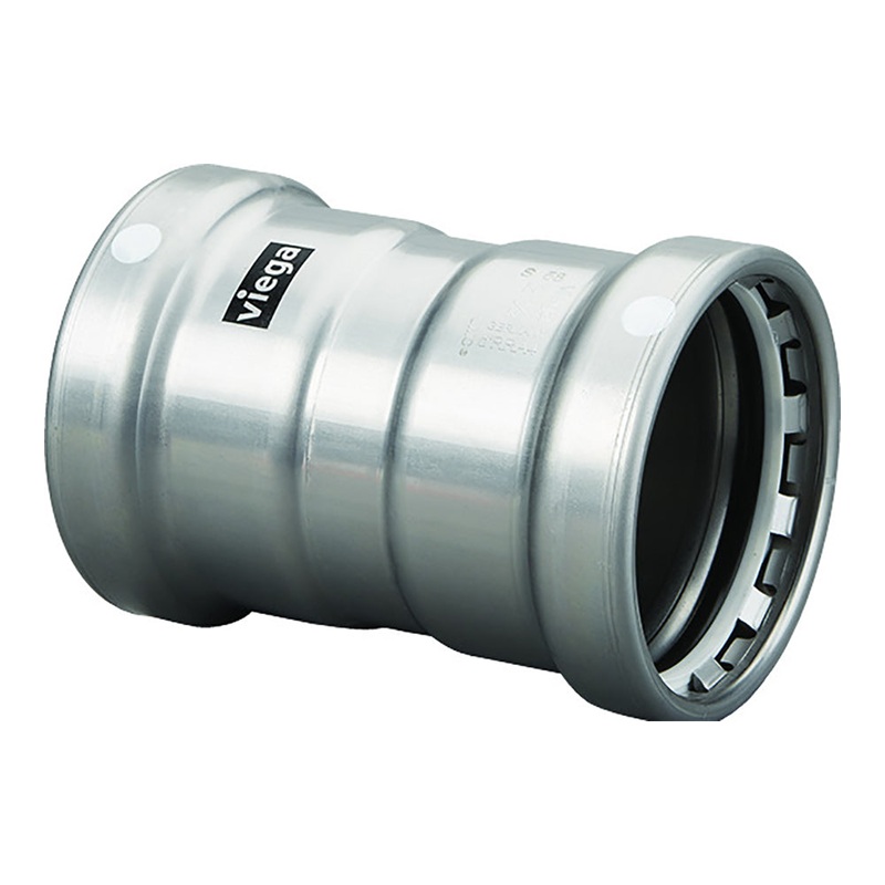 Viega MegaPress XL 2-1/2 Carbon Steel Coupling w/Stop w/FMK Double Press Connection – Smart Connect Technology – 26670