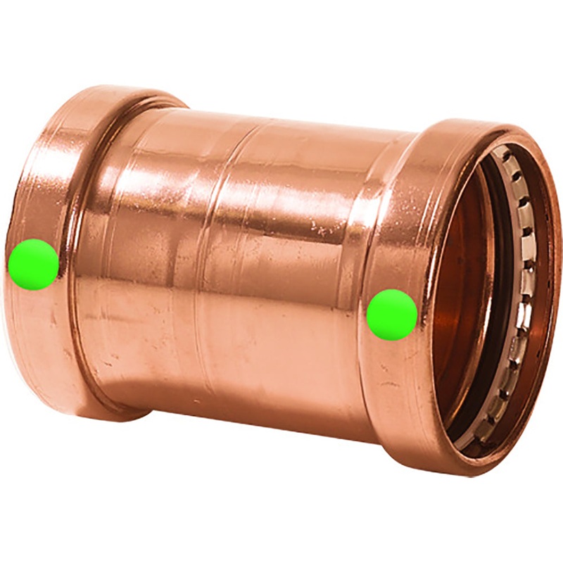 Viega ProPress XL 2-1/2 Copper Coupling without Stop – Double Press Connection – Smart Connect Technology – 20743