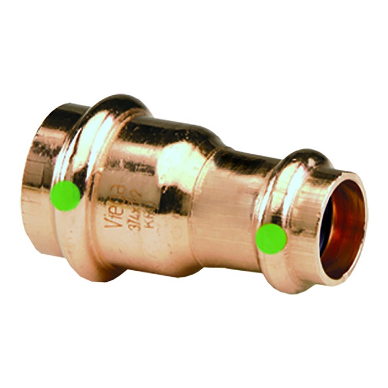 Viega ProPress 1-1/2 x 1 Copper Reducer – Double Press Connection – Smart Connect Technology – 15588