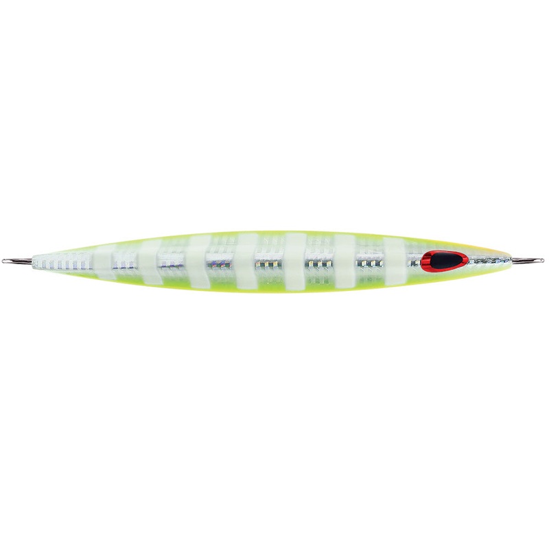 Williamson Kensaki 120 Jig – 5.25 – 4.25oz – UV Chartreuse Glow Zebra – KSJ120UVCGZ