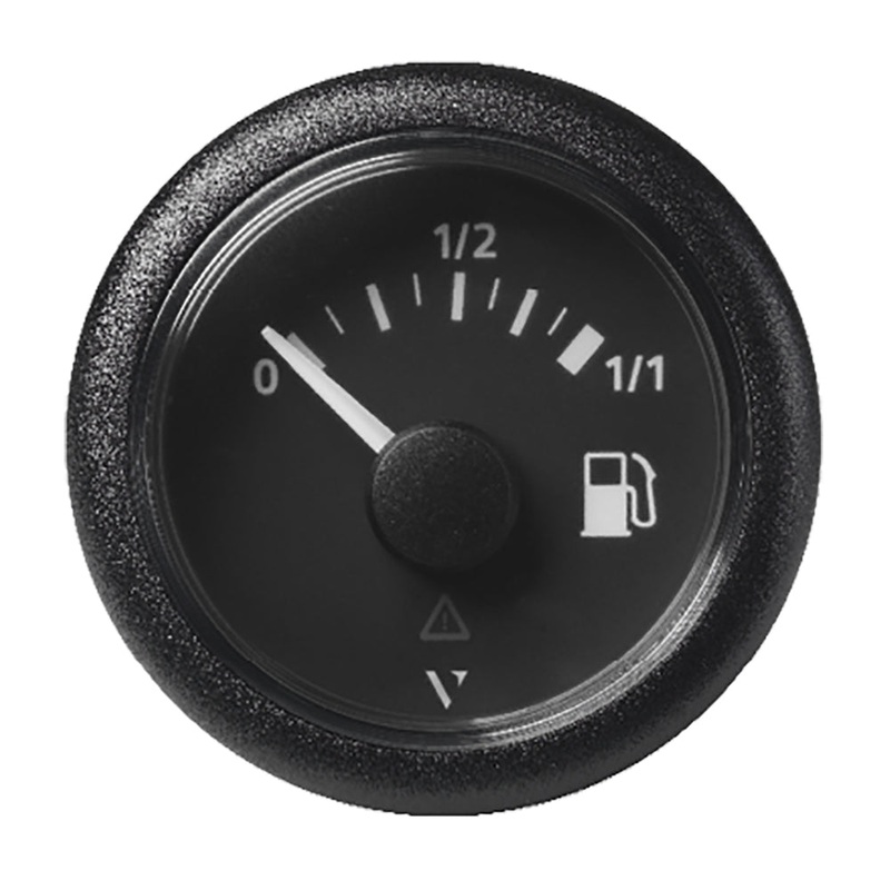 Veratron 52mm (2-1/16) ViewLine Fuel Tank Level Gauge – 0 to 1/1 – Black Dial & Round Bezel – A2C59514079
