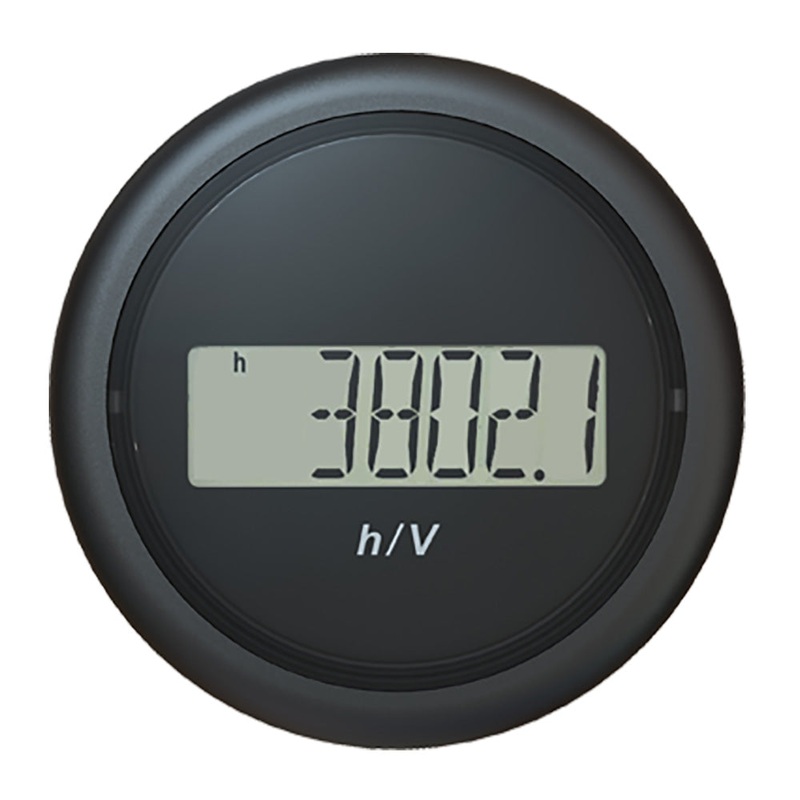 Veratron 52MM (2-1/16) ViewLine Hour Counter-Voltmeter – Black – B00005302