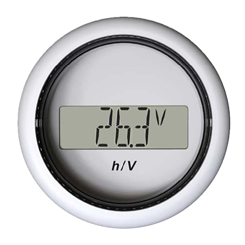 Veratron 52MM (2-1/16) ViewLine Hour Counter-Voltmeter – White – B00006302