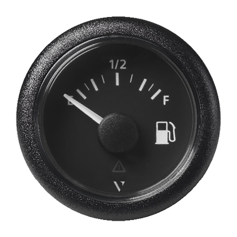 VDO Marine 2-1/16 (52mm) ViewLine Fuel Level Gauge Empty-Full – 8-32V – 0-90 OHM – Black Dial & Round Bezel – A2C59514085