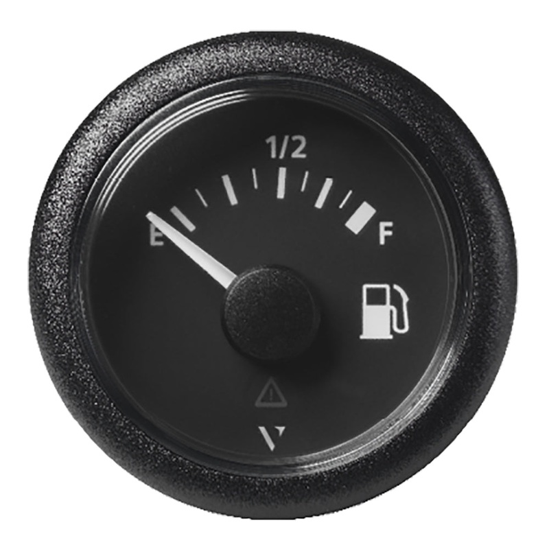 VDO Marine 2-1/16 (52mm) ViewLine Fuel Level Gauge Empty-Full – 8-32V – 90-4 OHM – Black Dial & Round Bezel – A2C59514088
