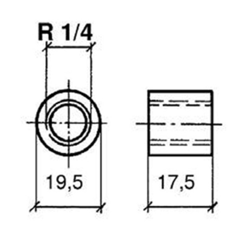 VDO Marine Pyrometer Sensor Threaded Bushing f/Welding to Manifold f/Thermocoupler Element – N03-320-266