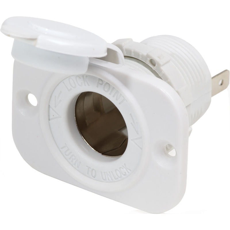 Blue Sea 12V Dash Socket – White – 1011200