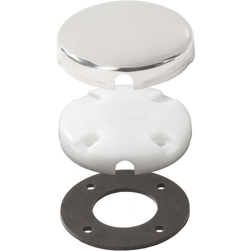 Blue Sea Side Entry CableClam w/Stainless Steel Dress Cap – 1007100