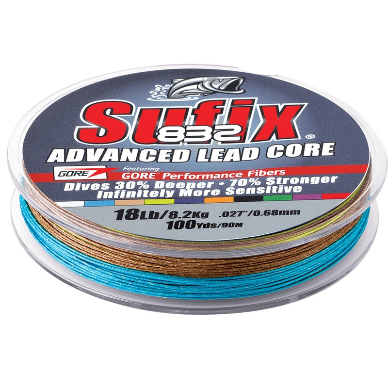 Sufix 832 Advanced Lead Core – 18lb – 10-Color Metered – 100 yds – 658-118MC