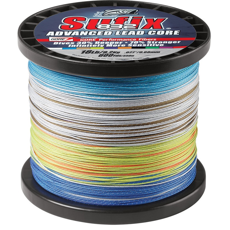 Sufix 832 Advanced Lead Core – 18lb – 10-Color Metered – 600 yds – 658-318MC