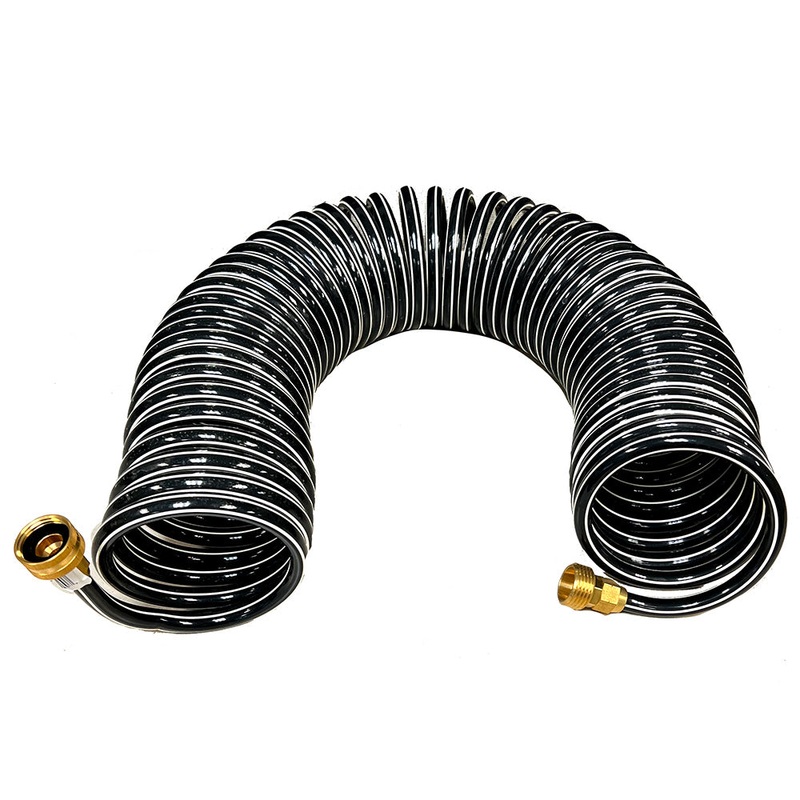 Trident Marine Coiled Wash Down Hose w/Brass Fittings – 50′ – 167-50