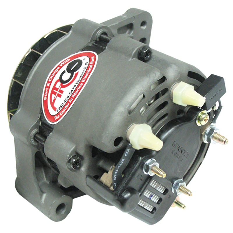 ARCO Marine Premium Replacement Inboard Alternator w/Single Groove Pulley – 12V 55A – 60125