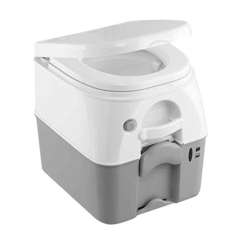 Dometic 975 Portable Toilet w/Mounting Brackets – 5 Gallon – Grey – 301097506