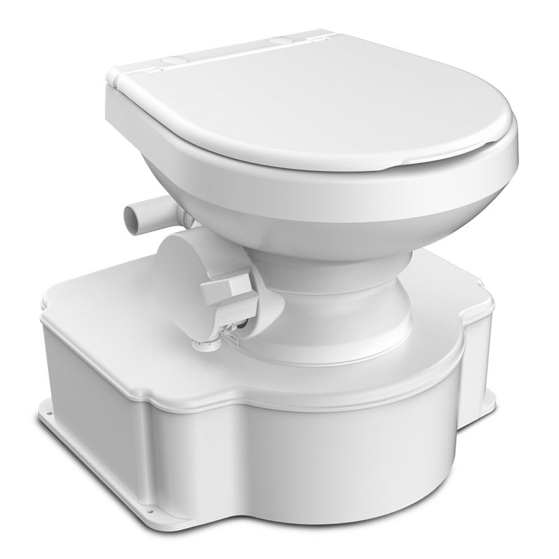 Dometic White M65 Marine Gravity Toilet – Standard Seat Size w/Foot Pedal – 312070001