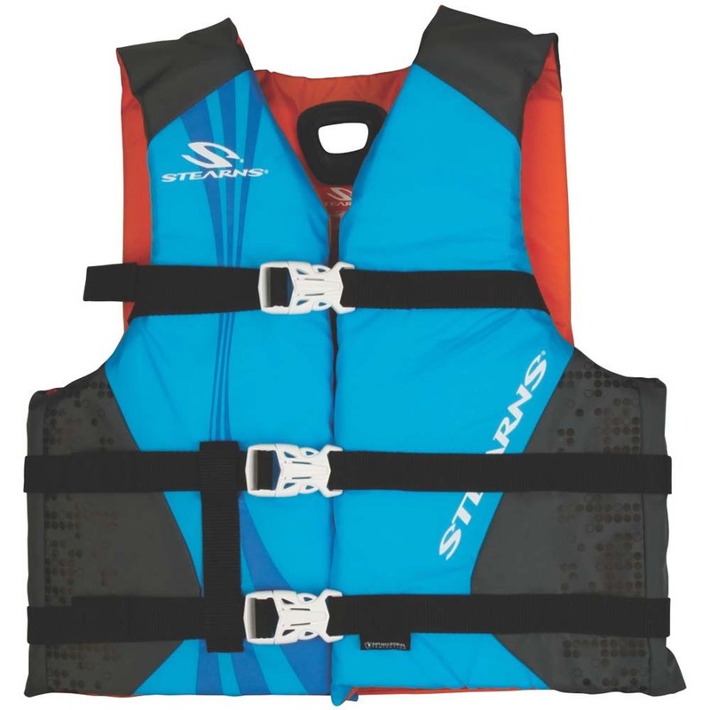 Stearns Antimicrobial Nylon Vest Life Jacket – 30-50lbs – Blue – 2000036885