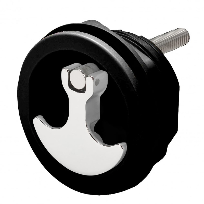 Whitecap Compression Handle CP Zamac/Black Nylon No Lock Fresh Water Use Only – S-1417BC