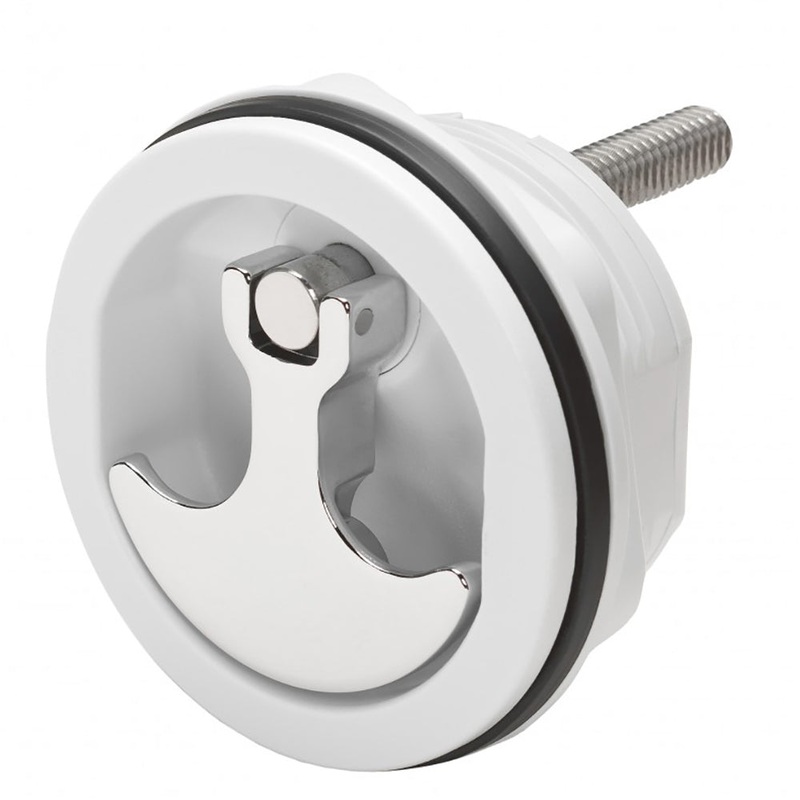 Whitecap Compression Handle CP Zamac/White Nylon No Lock Fresh Water Use Only – S-1417WC