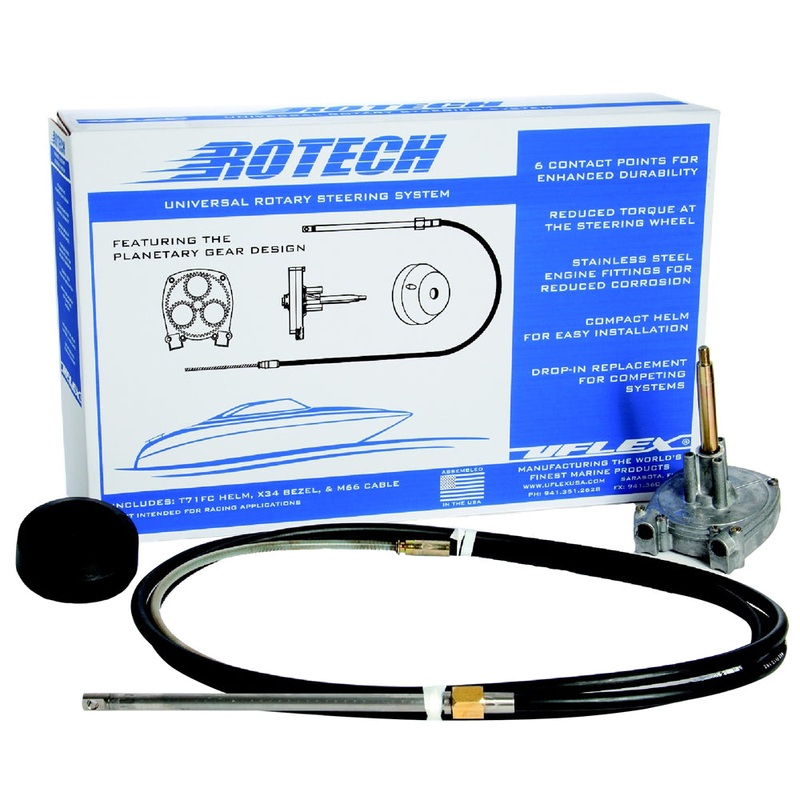 UFlex Rotech 8′ Rotary Steering Package – Cable, Bezel, Helm – ROTECH08FC