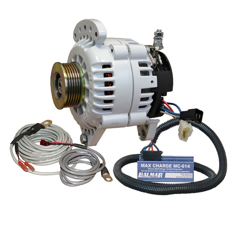 Balmar Alternator 120 AMP 12V 3.15 Dual Foot Saddle K6 Pulley Regulator & Temp Sensor – 60-YP-MC-120-K6
