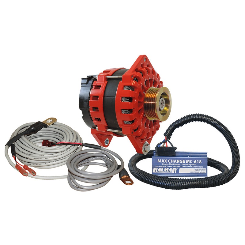 Balmar Alternator 170 AMP Kit 12V 4 Dual Foot Saddle K6 Pulley – XT-DF4-170-K6