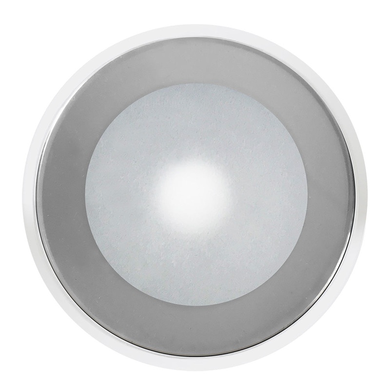 Shadow-Caster DLX Series Down Light – White Housing – RGB – Chrome Bezel – SCM-DLX-CC-CHR-WH