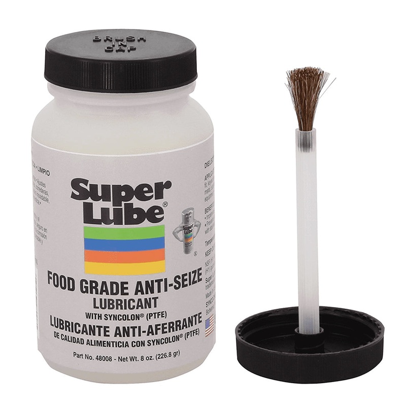 Super Lube Food Grade Anti-Seize with Syncolon (PTFE) – 8oz Brush Bottle – 48008