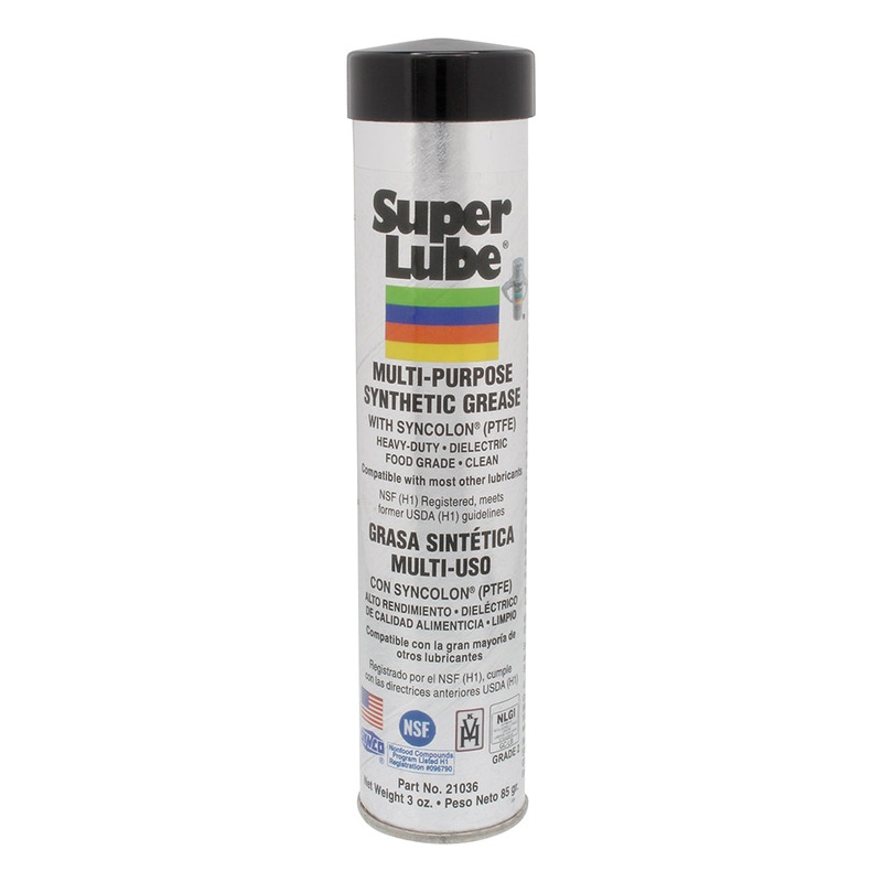 Super Lube Multi-Purpose Synthetic Grease with Syncolon (PTFE) – .3oz Cartridge – 21036