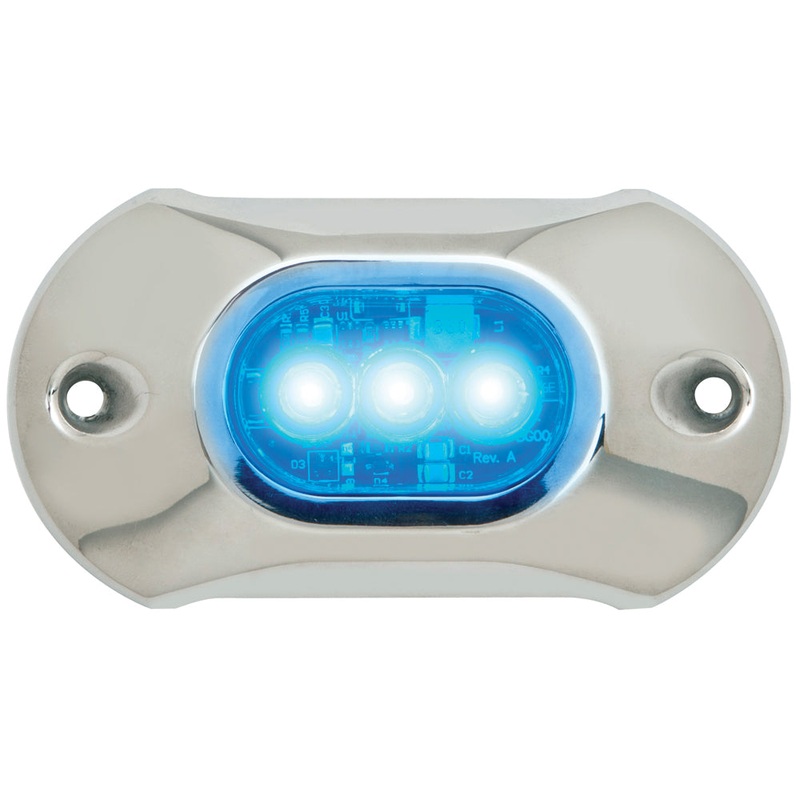 Attwood Light Armor Underwater LED Light – 3 LEDs – Blue – 65UW03B-7
