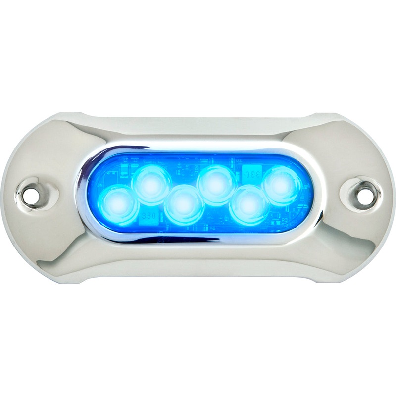Attwood Light Armor Underwater LED Light – 6 LEDs – Blue – 65UW06B-7