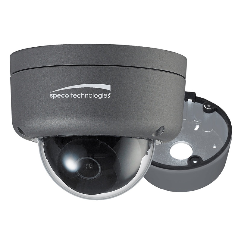 Speco 2MP Ultra Intensifier HD-TVI Dome Camera 3.6mm Lens – Dark Grey Housing with Included Junction Box – HID8