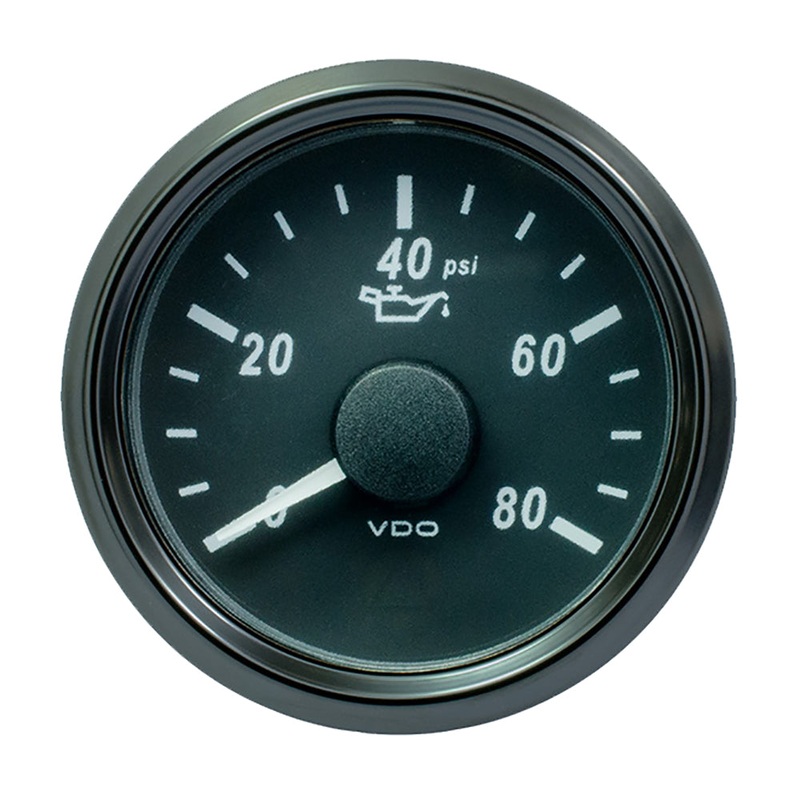 VDO SingleViu Oil Pressure Gauge with Harness – 80 PSI – A2C3833190030