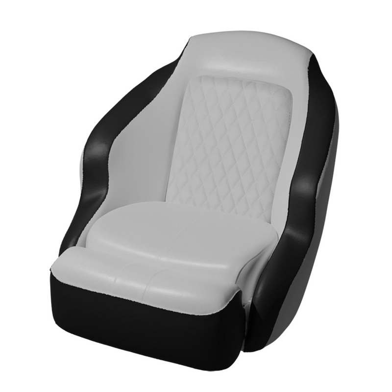 TACO Anclote Diamond Bucket Seat – White/Black – BA1-25WHT-BLK