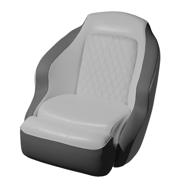 TACO Anclote Diamond Bucket Seat – White/Grey – BA1-25WHT-GRY