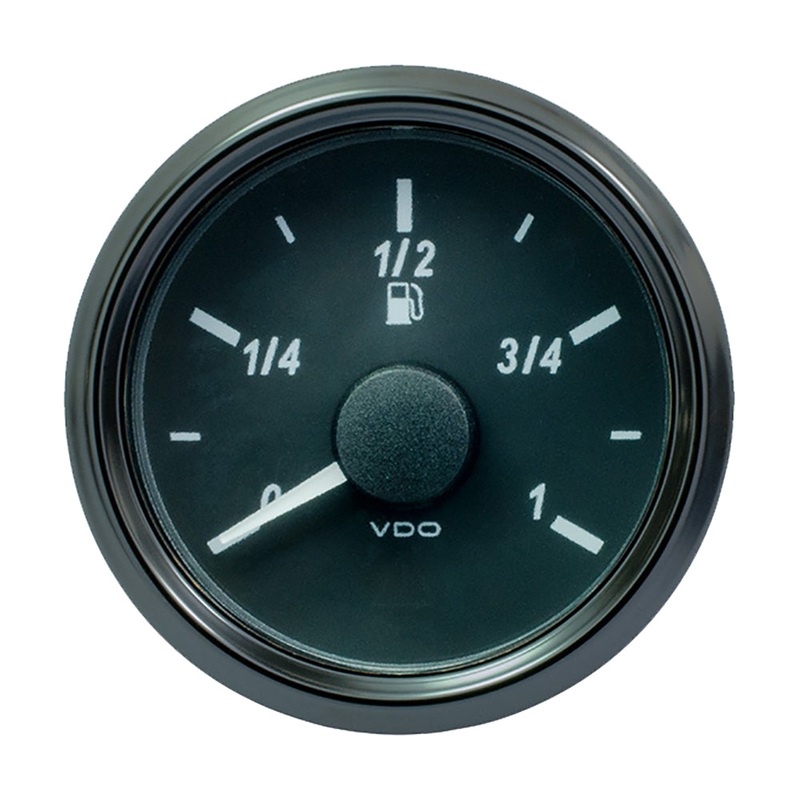 VDO SingleViu 52mm (2-1/16) Fuel Level Gauge – Euro – 3-180 Ohm – A2C3833100030
