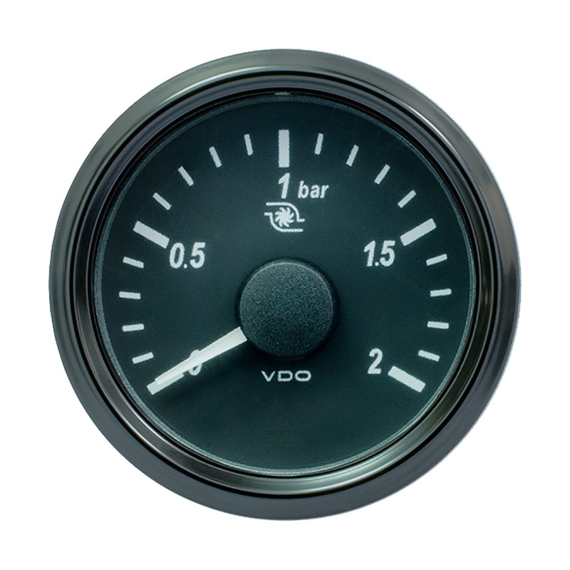 VDO SingleViu 52mm (2-1/16) Turbo Pressure Gauge – 60 PSI – 0-180 Ohm – A2C3833470030