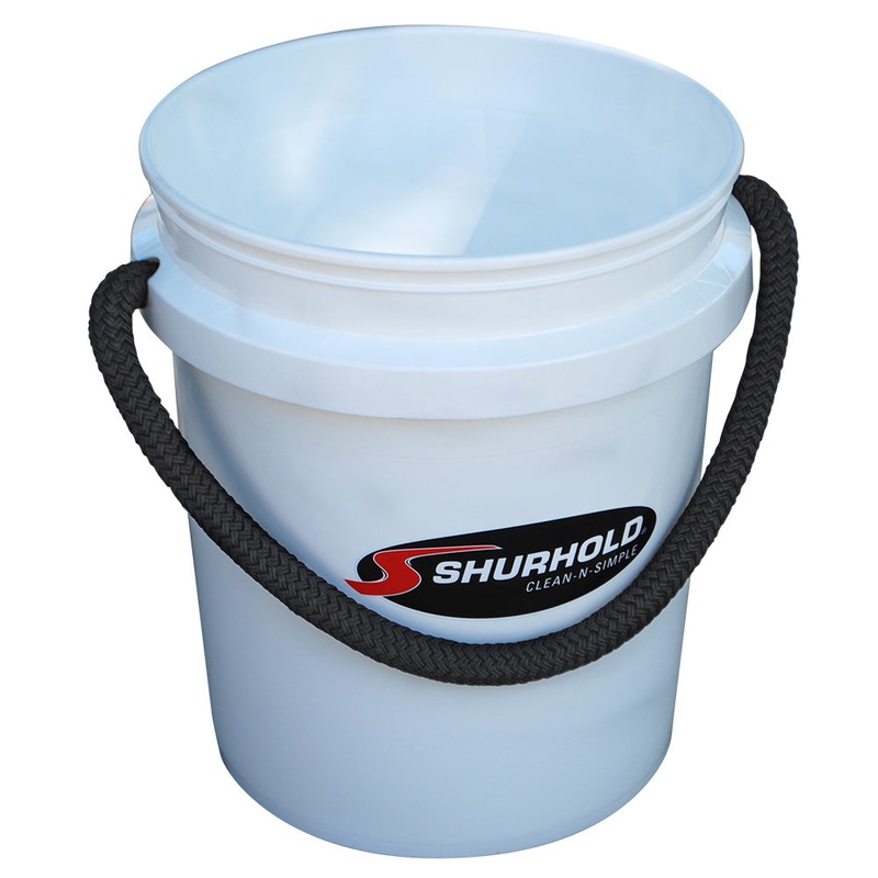Shurhold World’s Best Rope Handle Bucket – 5 Gallon – White – 2451
