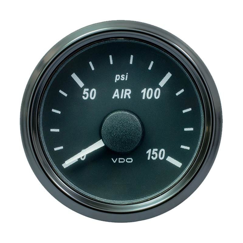 VDO SingleViu 52mm (2-1/16) Air Pressure Gauge – 150 PSI – 0-180 Ohm – A2C3833440030