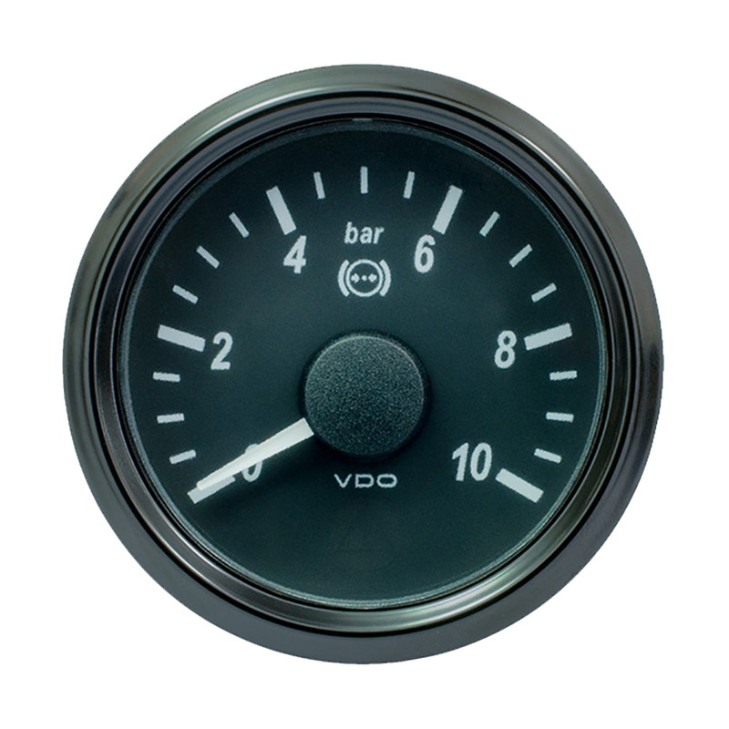 VDO SingleViu 52mm (2-1/16) Brake Pressure Gauge – 15 Bar – 0-180 Ohm – A2C3833450030