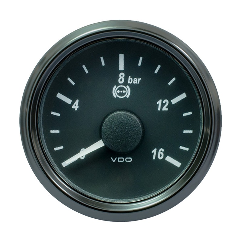 VDO SingleViu 52mm (2-1/16) Brake Pressure Gauge – 16 Bar – 0-4.5V – A2C3832710030