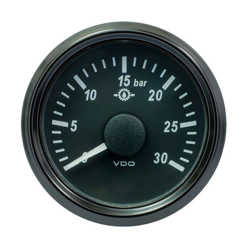 VDO SingleViu 52mm (2-1/16) Brake Pressure Gauge – 30 Bar – 0-4.5V – A2C3832720030