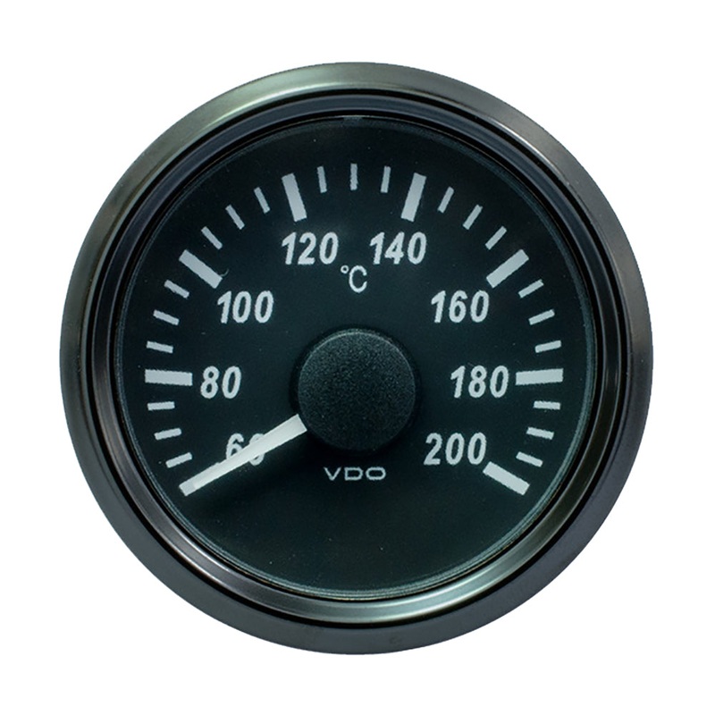 VDO SingleViu 52mm (2-1/16) Cylinder Temp. Gauge – 200 DegreeC – 471-14 Ohm – A2C3833520030